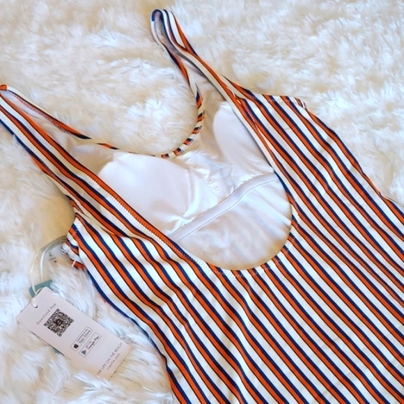 Nwt Cupshe one piece swimsuit orange and blue size M - Picture 6 of 6